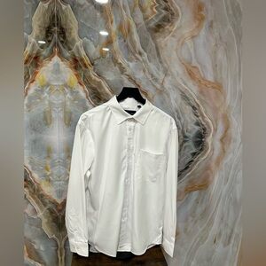 Elegant White Men's Dress Shirt